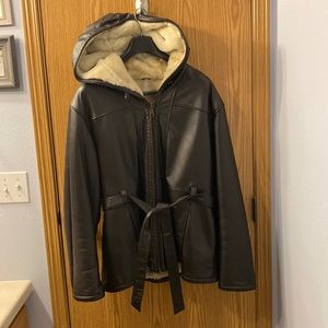 Wilsons Leather leather jacket with faux fur lining